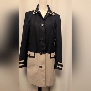 Brooks Brothers Black and Tan Trench Coat